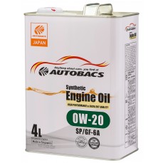 Масло моторное  0W-20  AUTOBACS ENGINE OIL SYNTHETIC API SP ILSAC GF-6 (4л х 6)