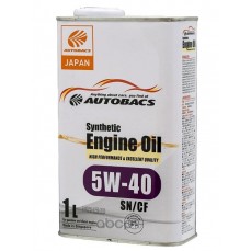 Масло моторное  5W-40  AUTOBACS ENGINE OIL SYNTHETIC API SN/CF (1л х 12)