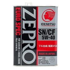 Масло моторное  5W-40  ZEPRO EURO SPEC API SN/CF  (4л х 6)  ACEA A3/B4 MB 229.5 VW 502.00/505.00 BMW LL-01 PORSCHE A40
