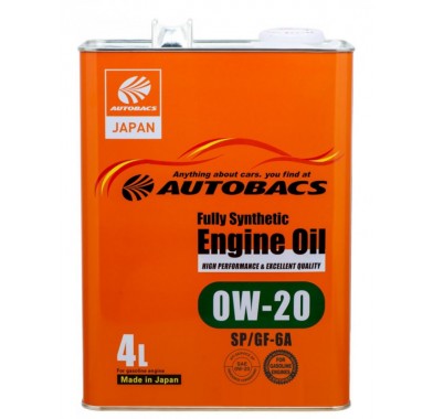 Масло моторное  0W-20  AUTOBACS ENGINE OIL API  SP ILSAC GF-6A SYNTHETIC (4л х 6) - 2558