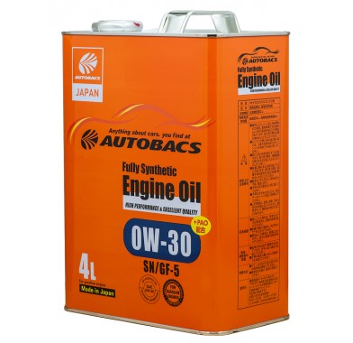 Масло моторное  0W-30  AUTOBACS ENGINE OIL API SN ILSAC GF-5 SYNTHETIC (4л х 6) - 2426