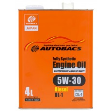 Масло моторное  5W-30  AUTOBACS DIESEL OIL FULLY SYNTHETIC JASO DL-1 (4л х 6)