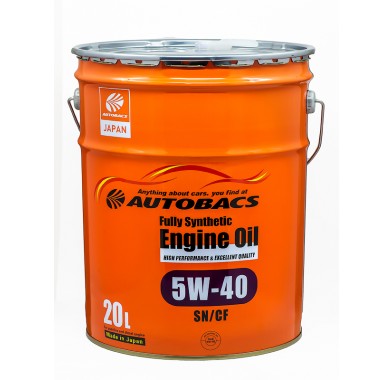 Масло моторное  5W-40  AUTOBACS ENGINE OIL API SN/CF SYNTHETIC (20л) - 2456