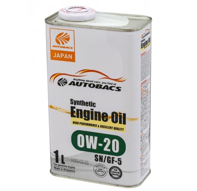Масло моторное  0W-20  AUTOBACS ENGINE OIL SYNTHETIC API SN ILSAC GF-5 (1л х 12) - 2468