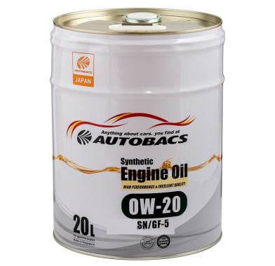 Масло моторное  0W-20  AUTOBACS ENGINE OIL SYNTHETIC API SN ILSAC GF-5 (20л) - 2780