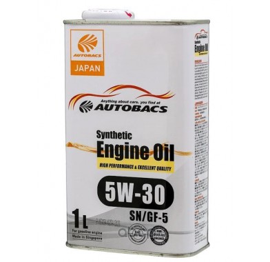 Масло моторное  5W-30  AUTOBACS ENGINE OIL SYNTHETIC API SN ILSAC GF-5 (1л х 12) - 2798