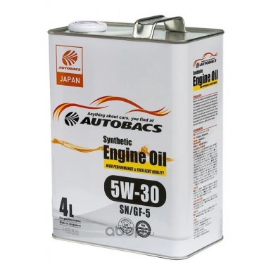 Масло моторное  5W-30  AUTOBACS ENGINE OIL SYNTHETIC API SN ILSAC GF-5 (4л х 6) - 2804