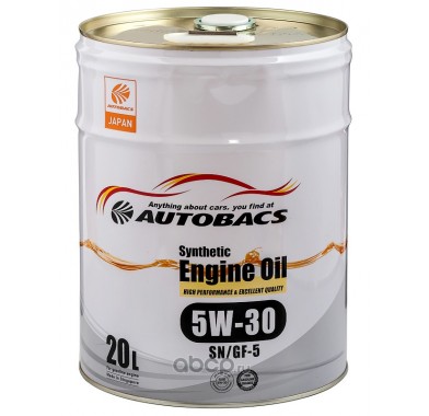 Масло моторное  5W-30  AUTOBACS ENGINE OIL SYNTHETIC API SN ILSAC GF-5 (20л) - 2810