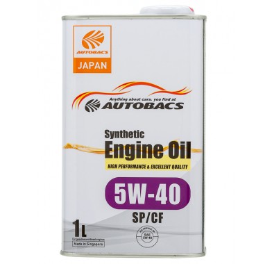 Масло моторное  5W-40  AUTOBACS ENGINE OIL SYNTHETIC API SP/CF (1л х 12) - 2624