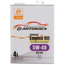 Масло моторное  5W-40  AUTOBACS ENGINE OIL SYNTHETIC API SP/CF (4л х 6)
