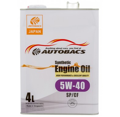 Масло моторное  5W-40  AUTOBACS ENGINE OIL SYNTHETIC API SP/CF (4л х 6) - 2618