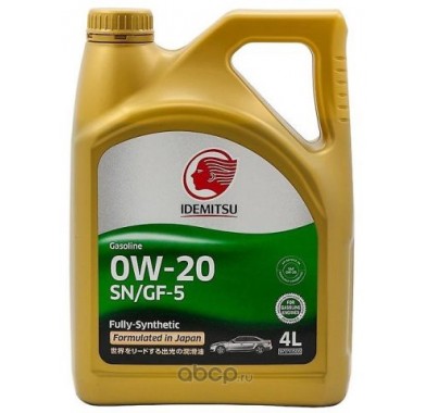 Масло моторное  0W-20  IDEMITSU SN/GF-5 FULLY-SYNTHETIC (4л х 6) - 3014