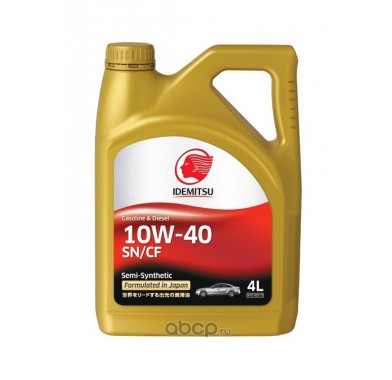 Масло моторное  10W-40  IDEMITSU SN/CF SEMI-SYNTHETIC (4л х 6) - 3116